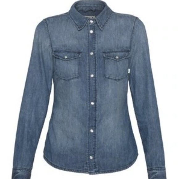 ARITZIA TNA Marshall Classic Fit Denim Shirt - Picture 2 of 2